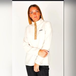 Columbia Fleece cream and tan size S